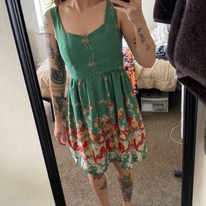 Alice Moon Green Floral Dress